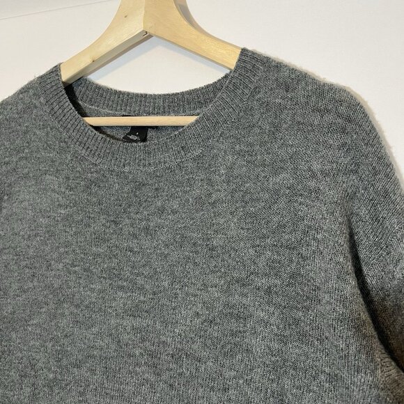 Halogen Women's Wool Blend Sweater Tie Sleeves Gray Small Size Preppy Work - Picture 8 of 9